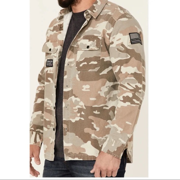 Howitzer Style Men's Button Down Flannel Armory CAMO Print Military Grunt - Picture 5 of 11